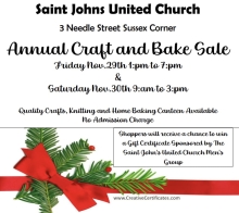 Annual Craft Bake Sale